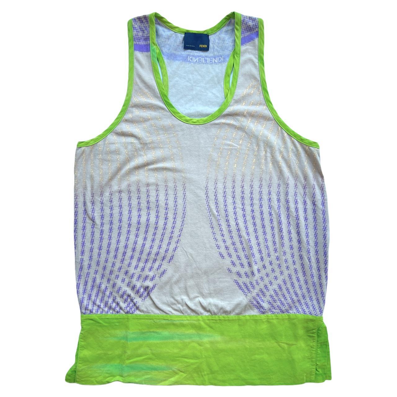 Fendi Printed Racerback Tank Top Blouse - Outfit Repeater