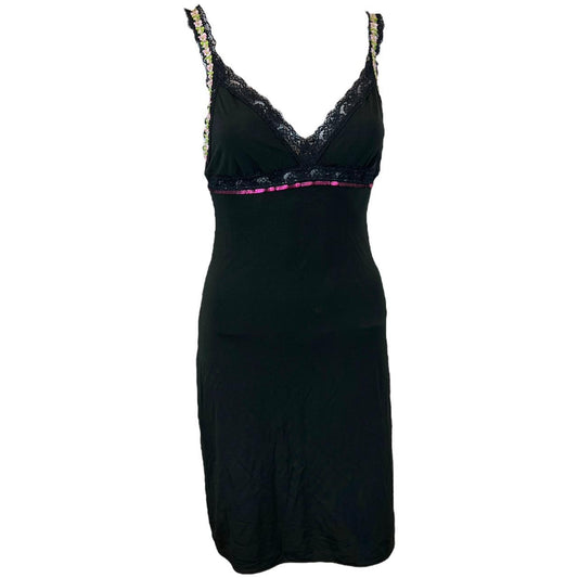 Dolce & Gabbana Black Lace Midi Slip Dress