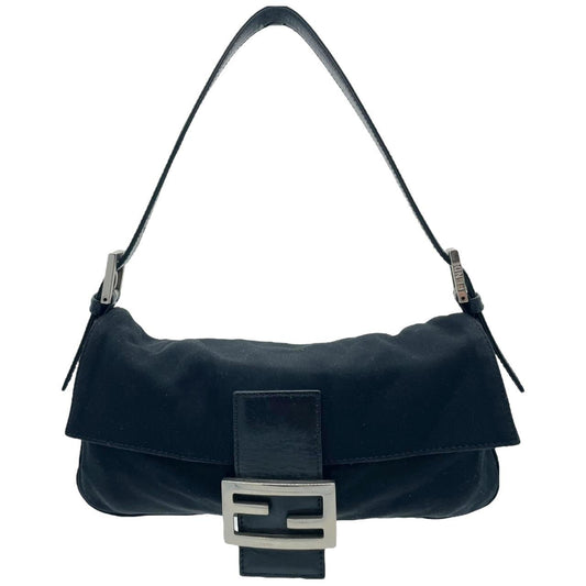Fendi Black Neoprene Baguette Shoulder Bag