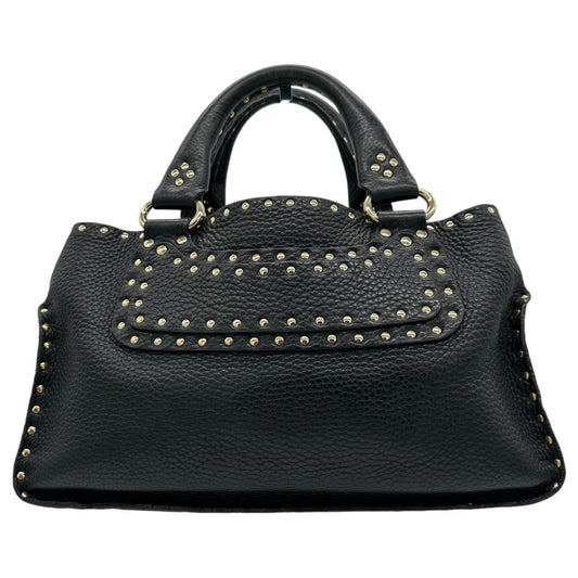 Celine Black Leather Studded Boogie Bag