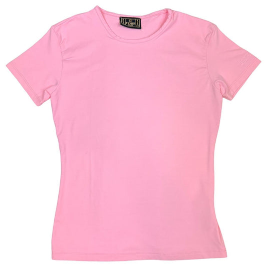 Fendi Jeans Bubblegum Pink Spandex T-Shirt with Logo