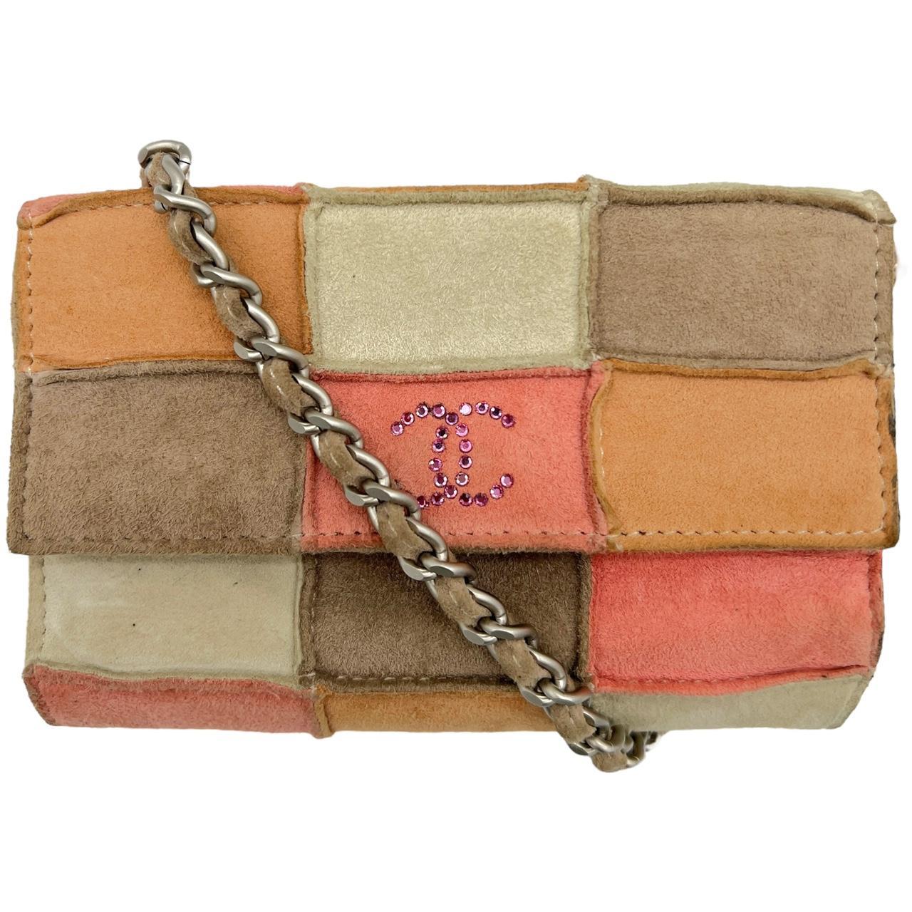 Chanel Micro Suede Patchwork Crossbody Bag