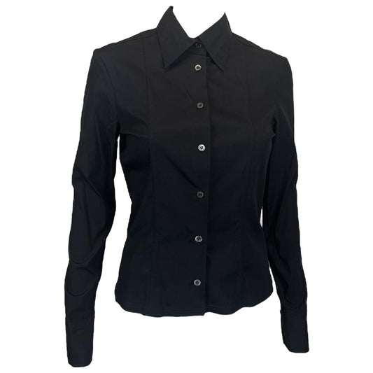 Gucci By Tom Ford 1999 Black Silk Blend Button Up Blouse - Outfit Repeater