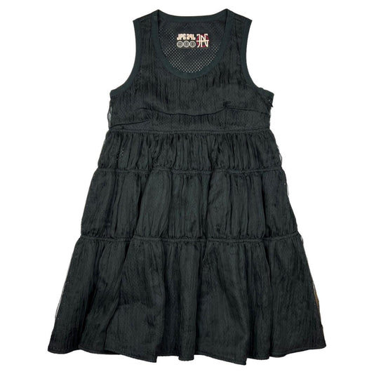 JPG Jean-Paul Gaultier Black Mesh Babydoll Mini Dress