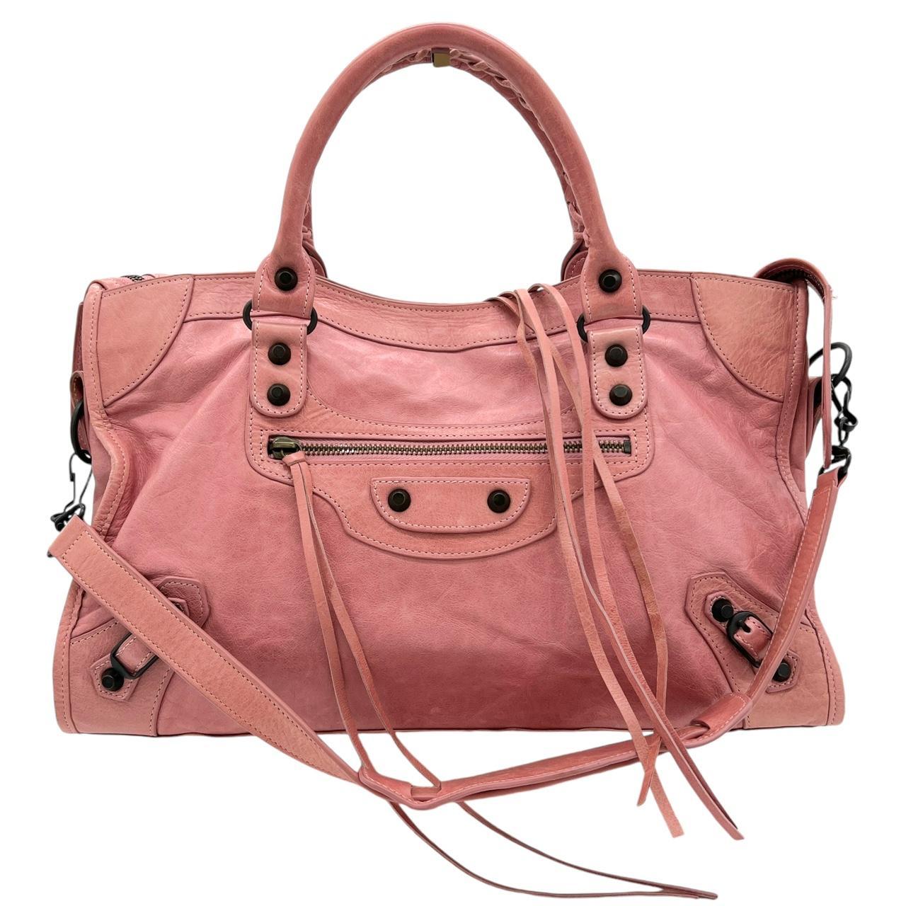 Balenciaga Medium City Bag Light Pink Leather
