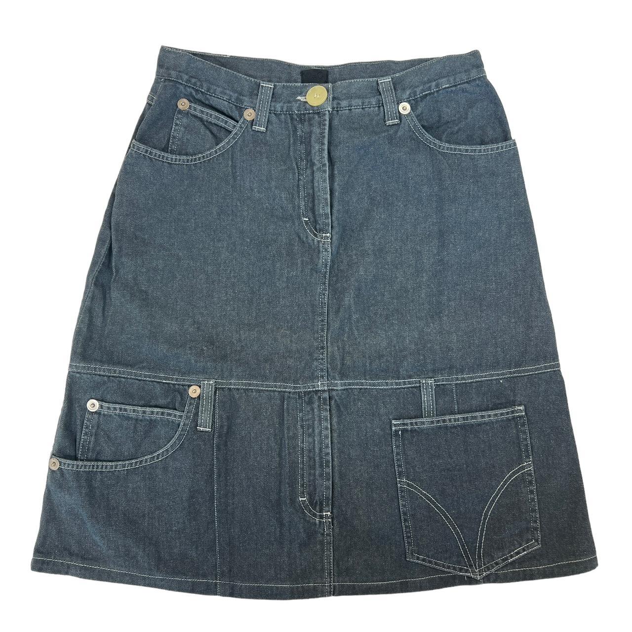 Dolce & Gabbana Denim Cargo Pocket Midi Skirt