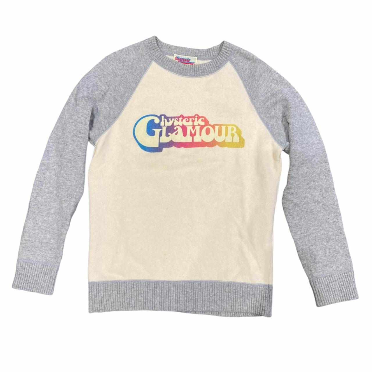 Hysteric Glamour Rainbow Logo Spell Out Baseball Tee Style Knit Sweater - Outfit Repeater