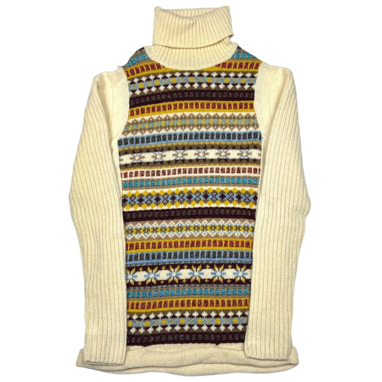 Jean-Paul Gaultier Femme Patterned Stripe Knit Turtleneck Sweater - Outfit Repeater