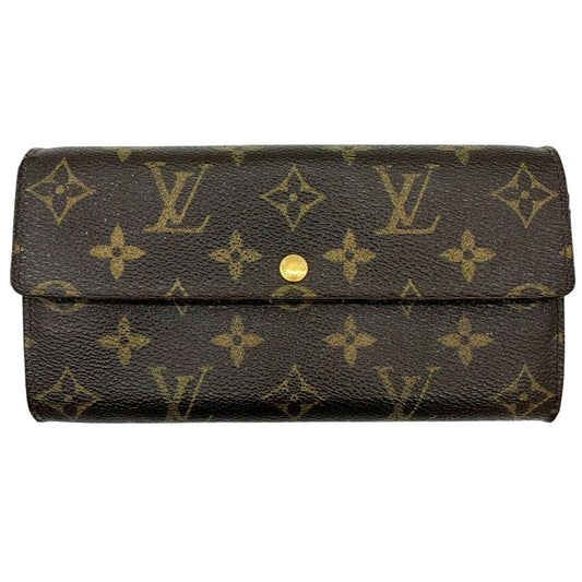 Louis Vuitton Long Wallet Brown Monogram Canvas