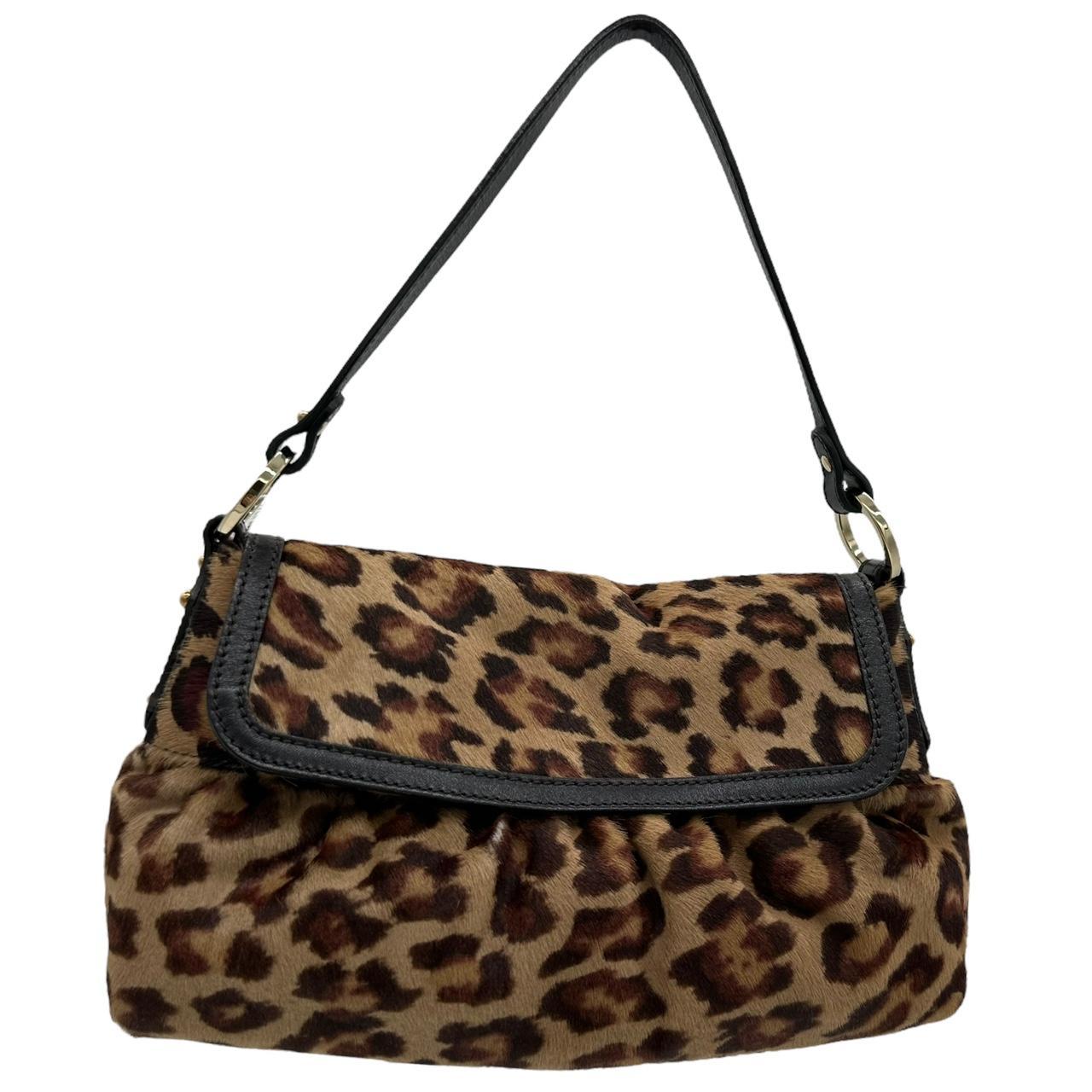 Fendi Chef Leopard Print Ponyhair Shoulder Bag - Outfit Repeater
