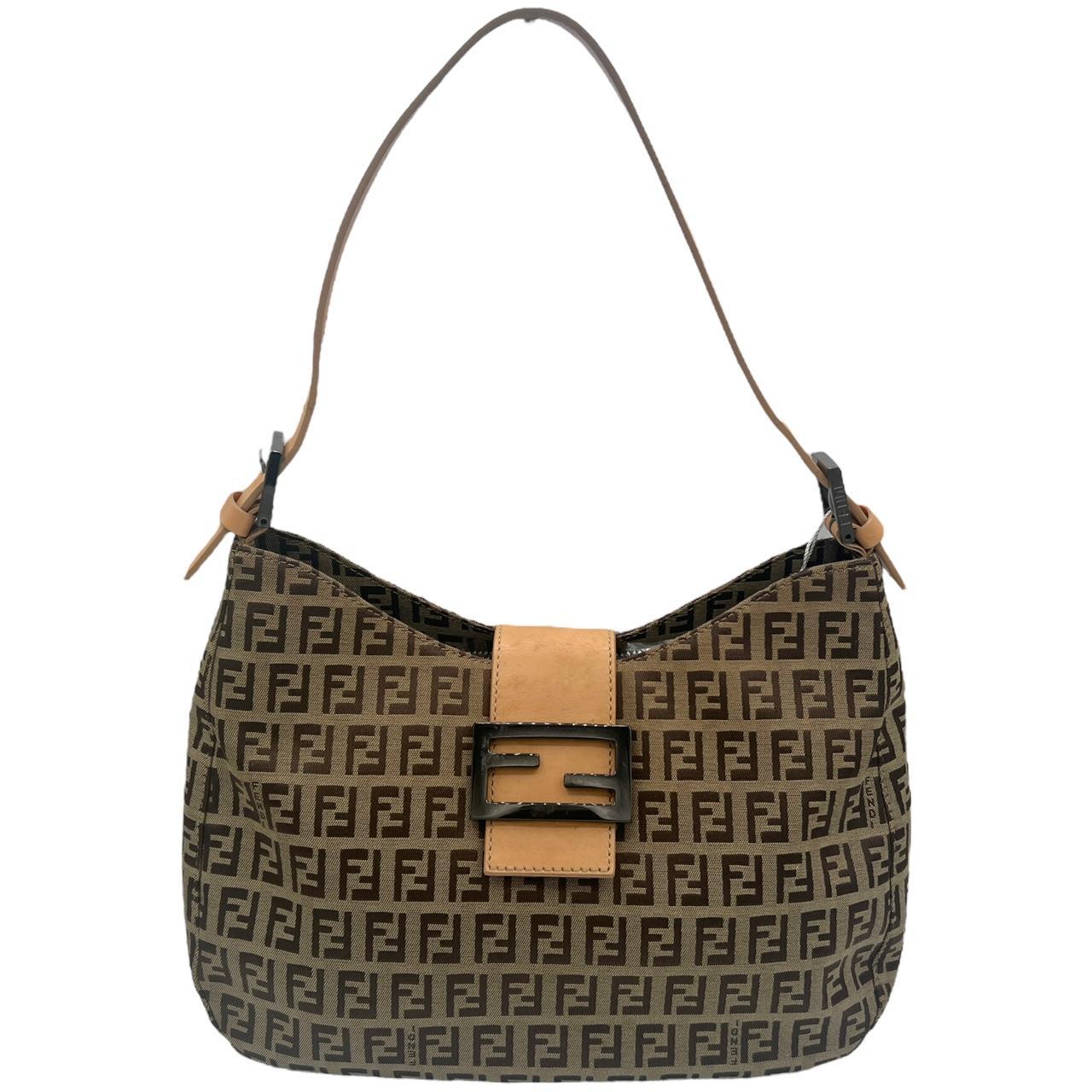 Fendi Khaki Monogram Zucca Shoulder Bag