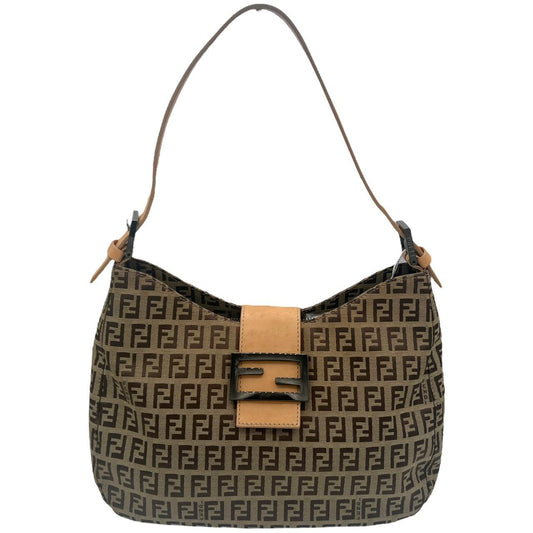 Fendi Khaki Monogram Zucca Shoulder Bag