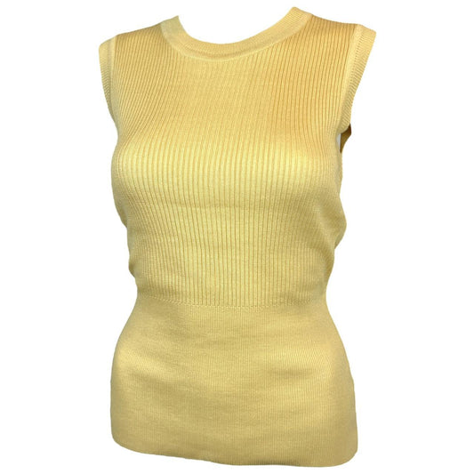 Gucci By Tom Ford Light Yellow Knit Tank Top