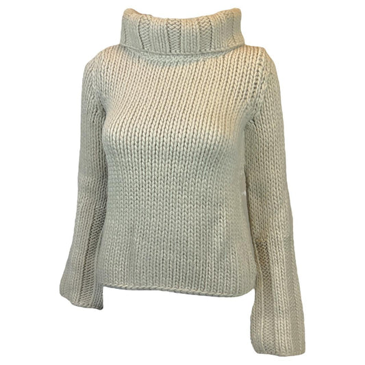 Gucci By Tom Ford Beige Chunky Knit Turtleneck Sweater - Outfit Repeater