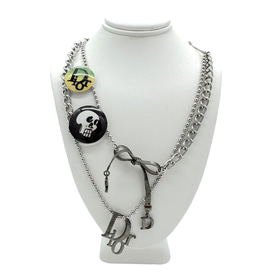 Christian Dior Silver Victim Multi-Chain Necklace - Outfit Repeater