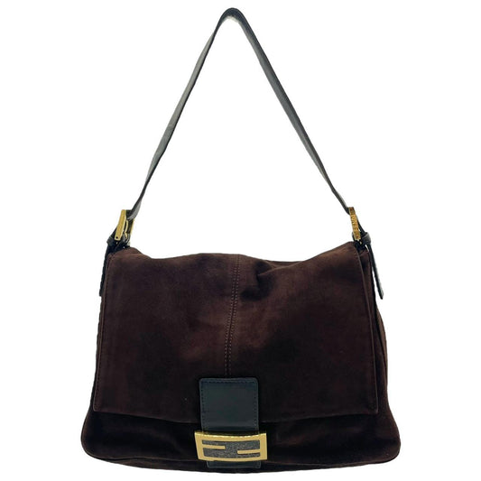 Fendi Brown Suede Shoulder Bag