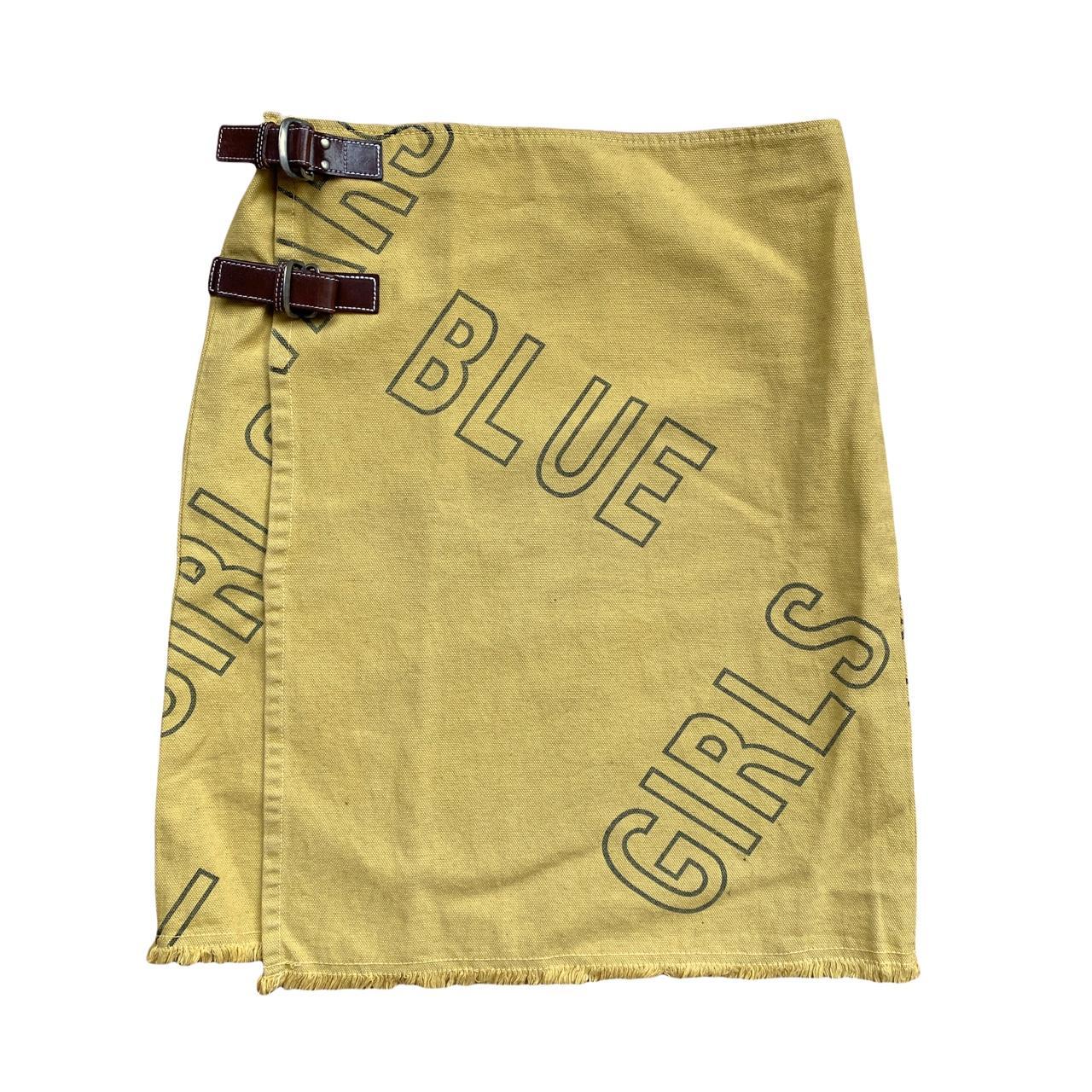 Burberry Blue Label 'BLUE GIRLS' Mid-Length Wrap Skirt with Leather Buckles - Outfit Repeater