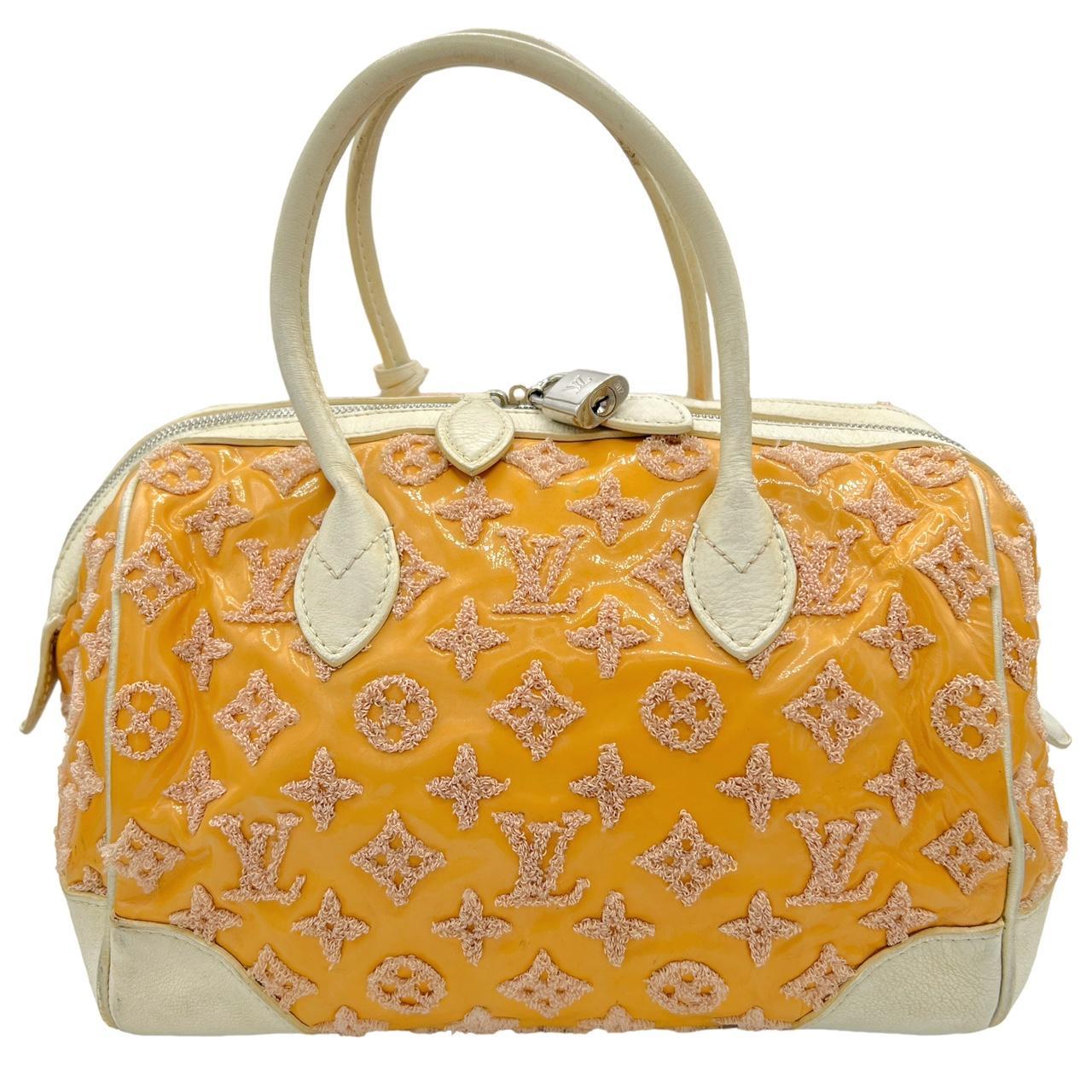 Louis Vuitton Speedy Round Bag Orange Monogram Bouclettes
