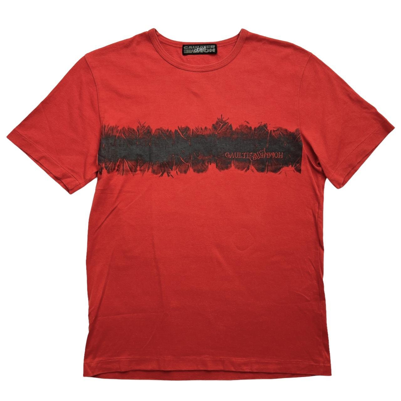 Jean Paul Gaultier Homme Objet Red and Gray Graphic T-Shirt - Outfit Repeater