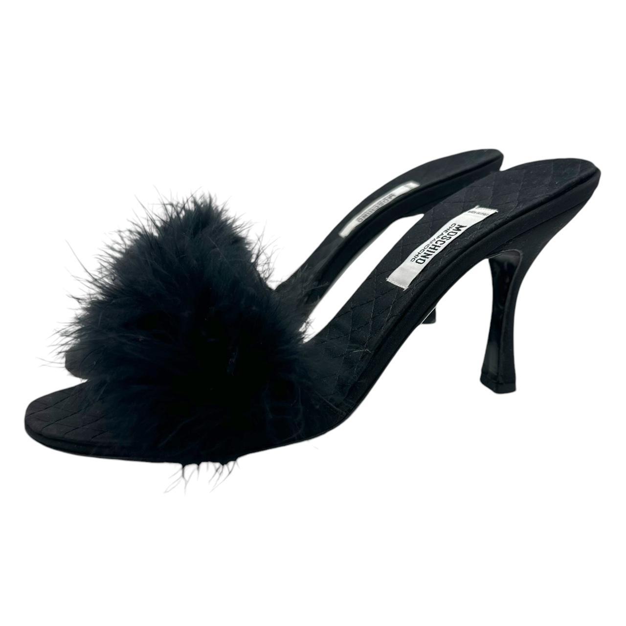 Vintage Moschino Feather Trim Heels - Outfit Repeater