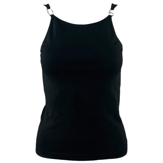 Dolce & Gabbana Crystal Logo Strap Knit Tank Top - Outfit Repeater