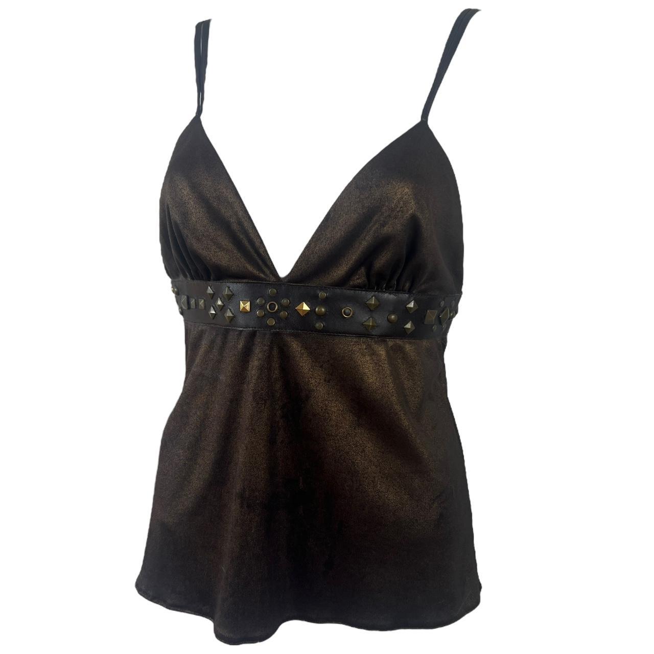 D&G Studded Faux Leather Cami Top - Outfit Repeater
