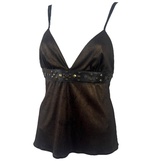 D&G Studded Faux Leather Cami Top - Outfit Repeater