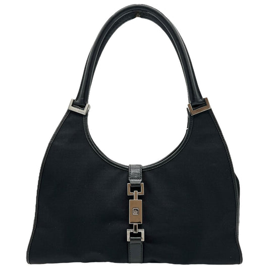Gucci Jackie Black Canvas and Leather Shoulder Bag - Outfit Repeater