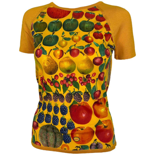 Gucci by Tom Ford S/S 1996 Fruit Print Silk T-Shirt