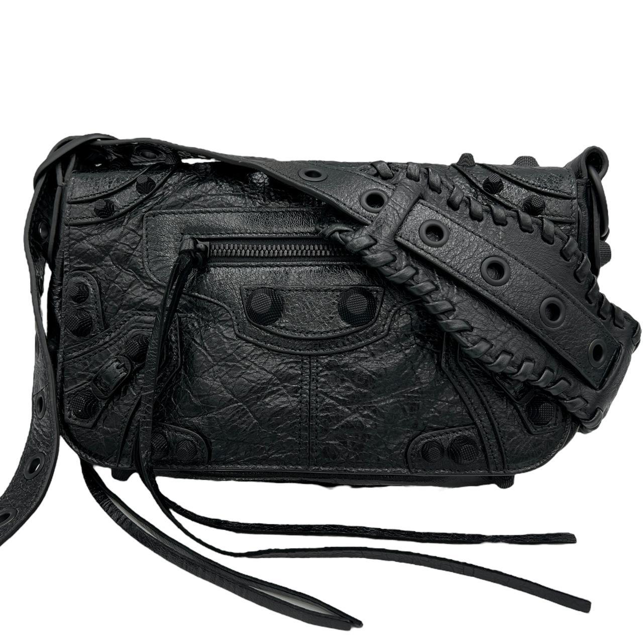 Balenciaga Crossbody Bag Black Leather XS