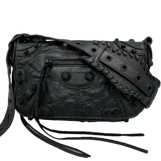 Balenciaga Crossbody Bag Black Leather XS