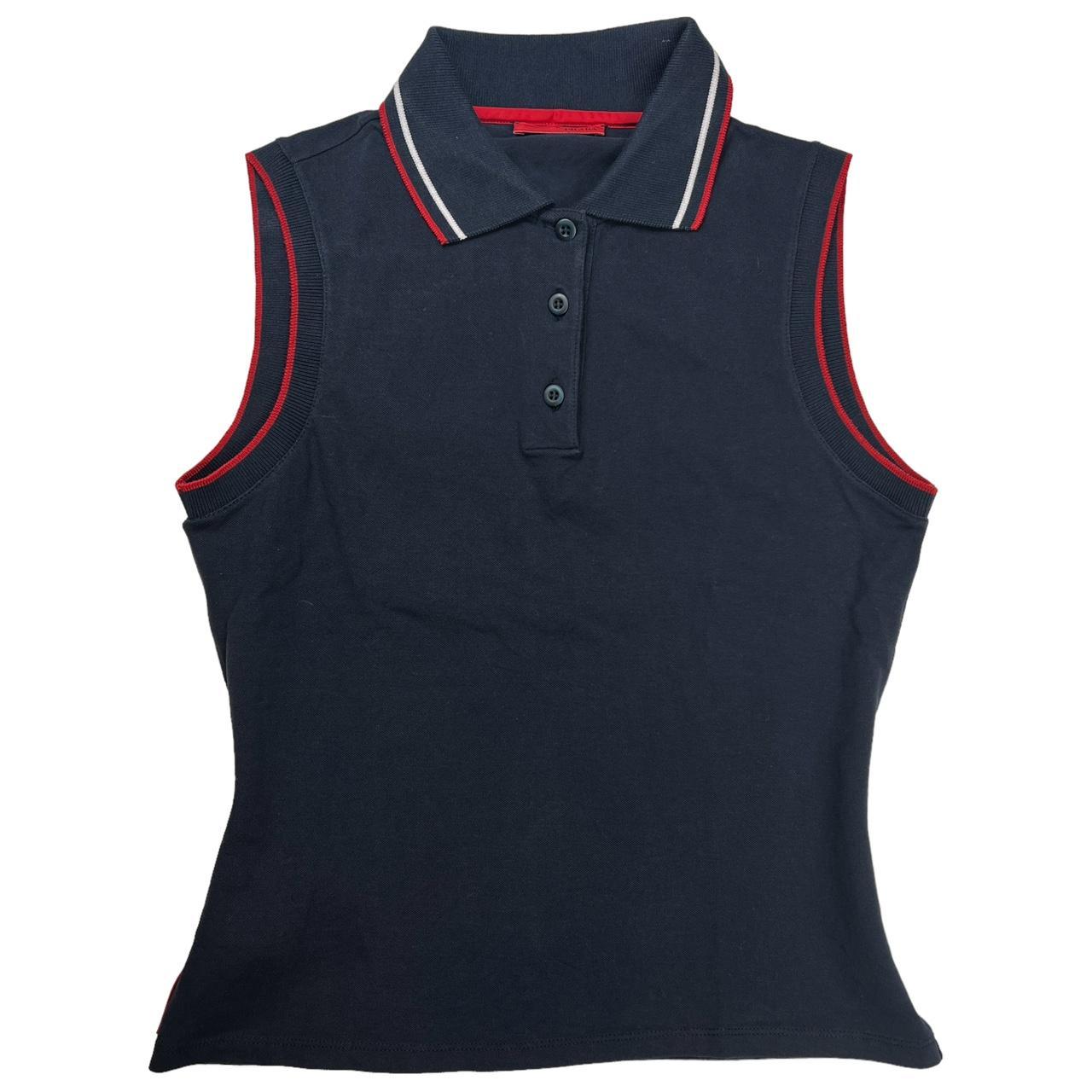 Prada Sport Navy and Red Sleeveless Polo Tank - Outfit Repeater