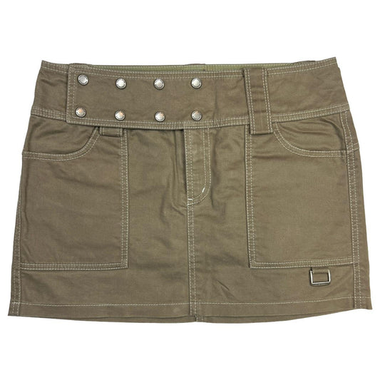 Burberry Blue Label Tan Cargo Style Micro Mini Skirt