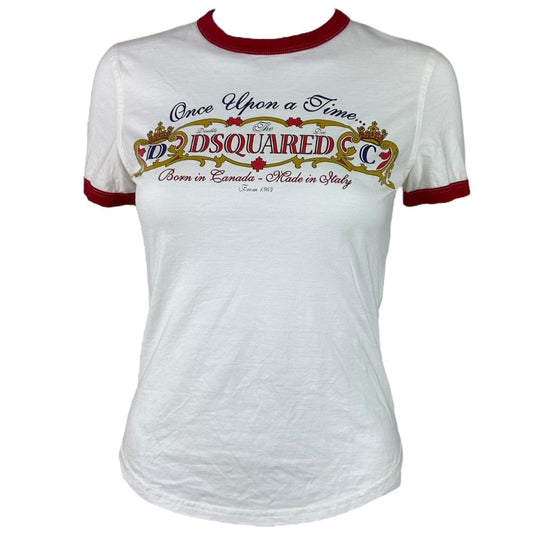 Dsquared2 Once Upon a Time Graphic Ringer T-Shirt - Outfit Repeater