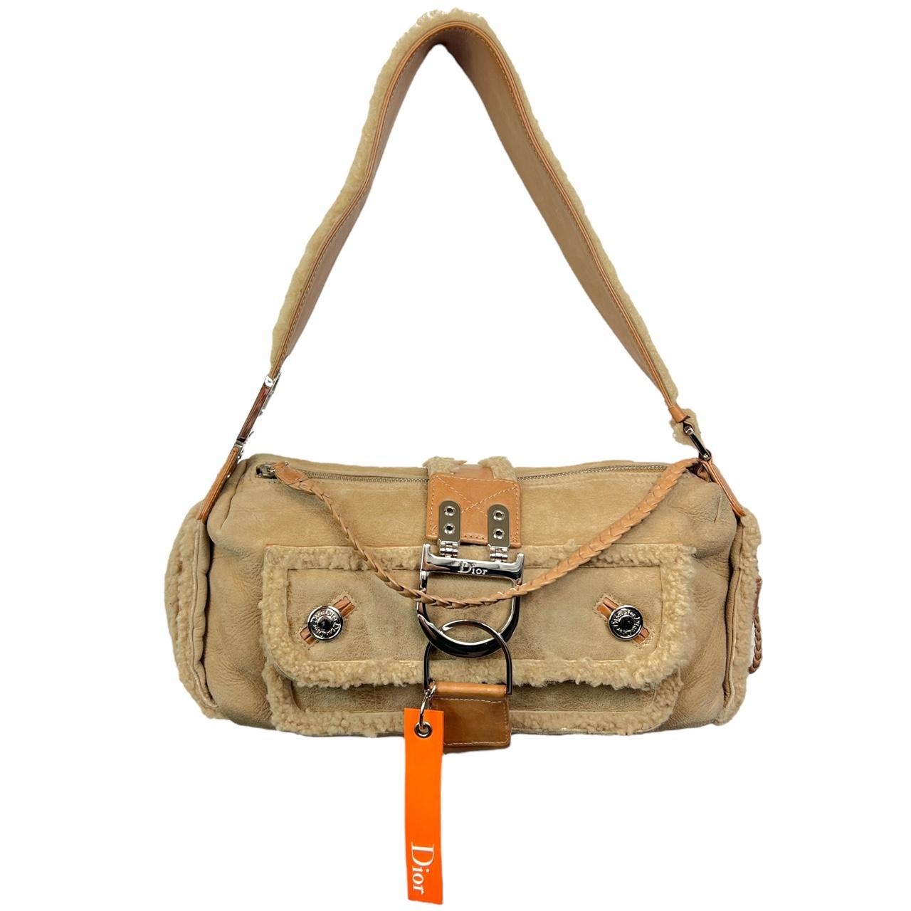 Christian Dior Shearling Sheepskin Mouton Shoulder Bag