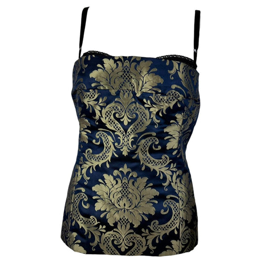 Dolce & Gabbana S/S 2003 Damask Bustier Top