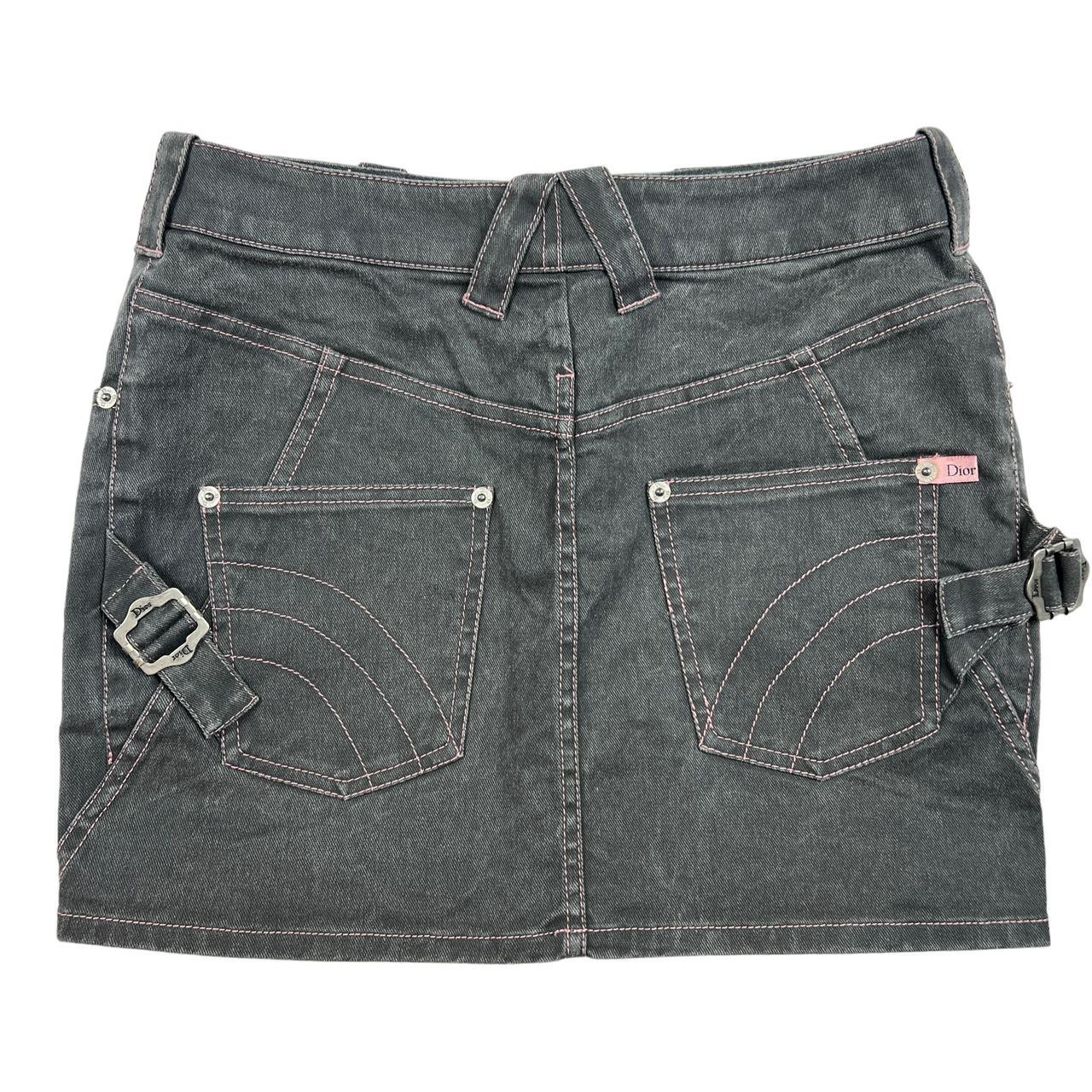 Christian Dior by John Galliano Spring 2003 Gray Denim Mini Skirt - Outfit Repeater