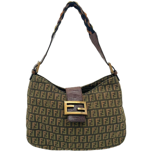 Fendi Shoulder Bag Multicolor Zucca Braided Strap