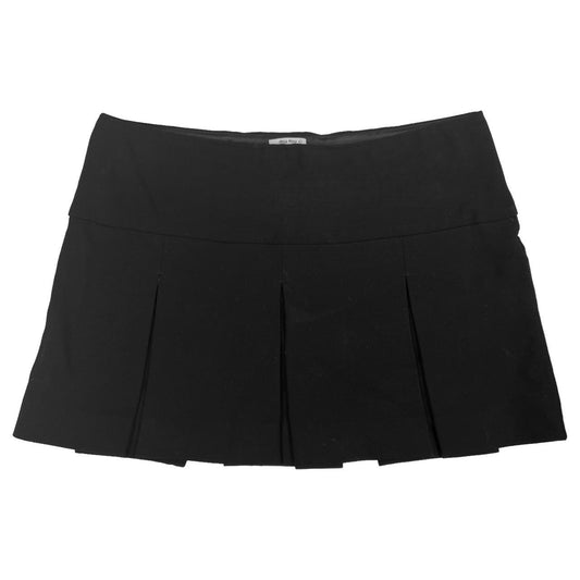 Miu Miu F/W 2010 Black Pleated Low Rise Mini Skirt