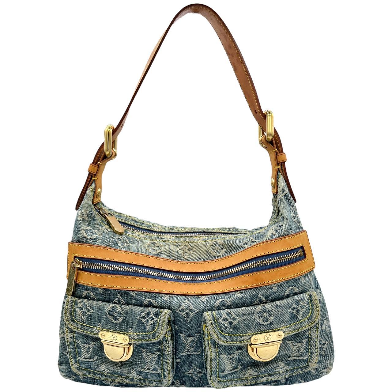 Louis Vuitton Denim Baggy PM Shoulder Bag Blue