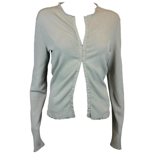 Gucci by Tom Ford Gray Silk Knit Cardigan