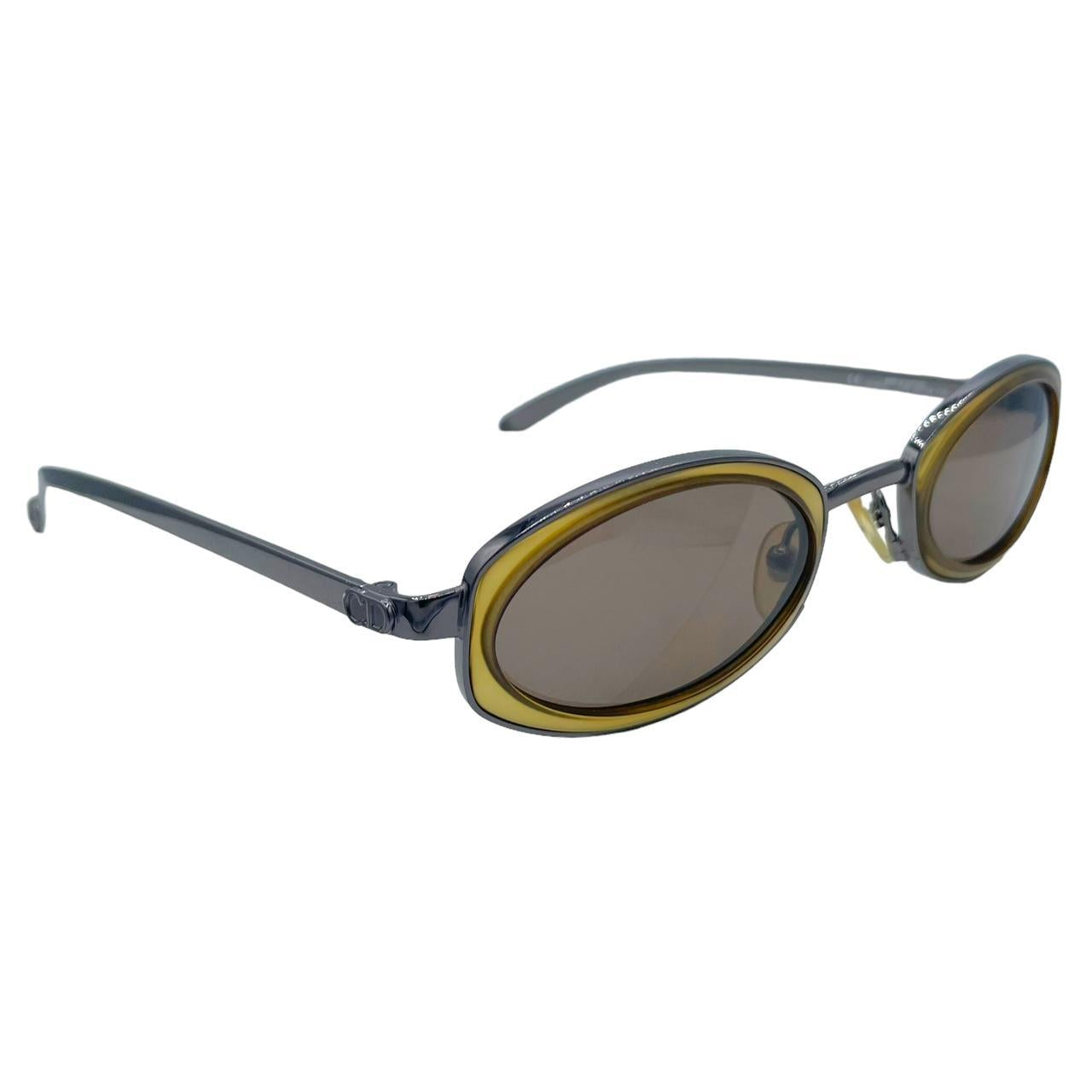 Christian Dior Two-Tone Oval Sunglasses