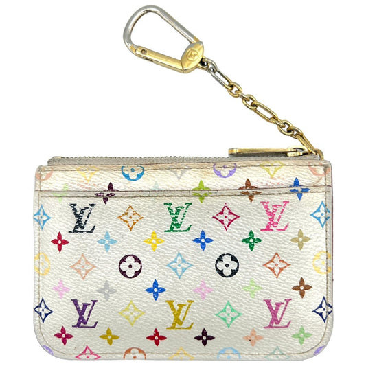 Louis Vuitton Murakami White Multicolor Monogram Coin Pouch Wallet