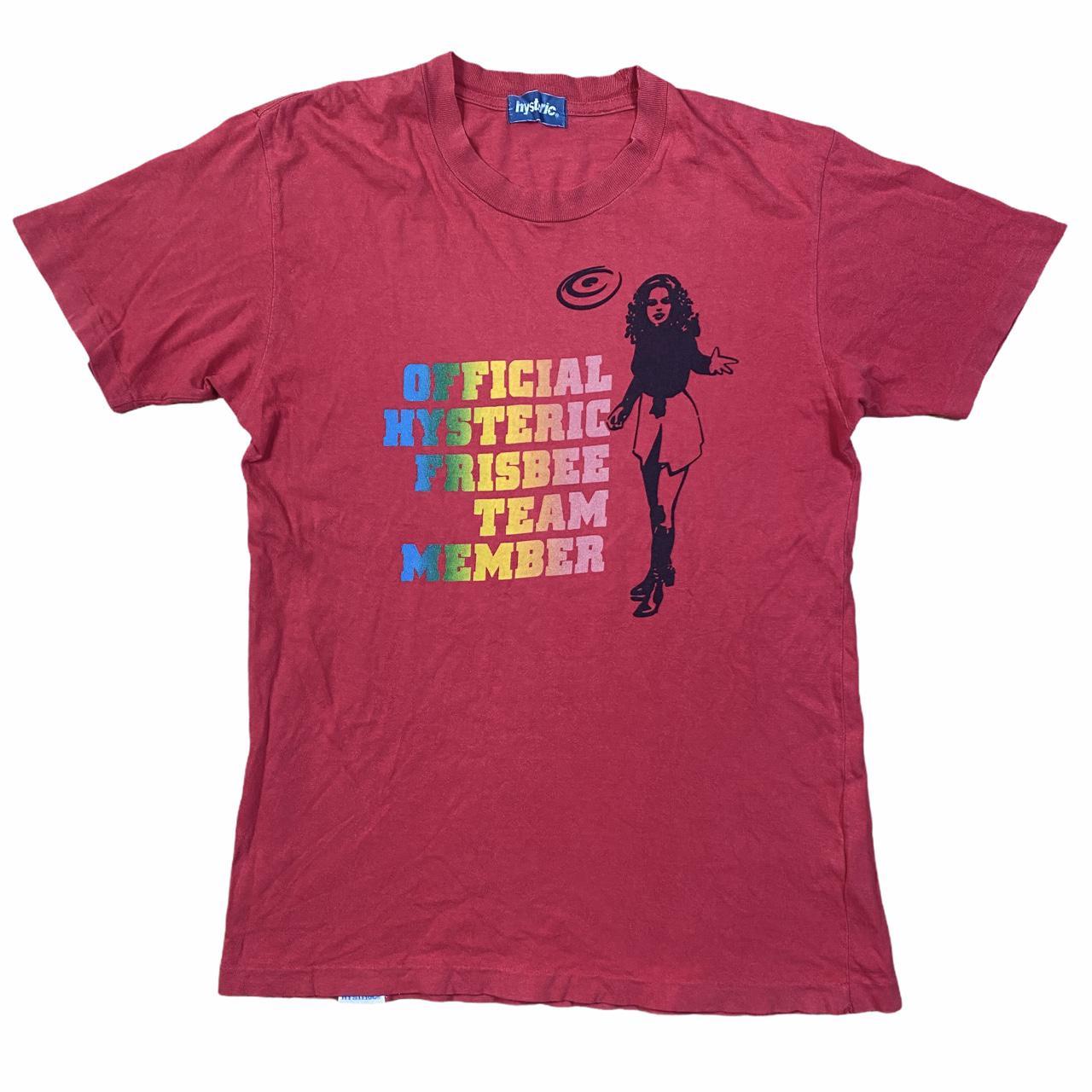 Hysteric Glamour Official Hysteric Frisbee Team Member Screen Print Graphic Oversized T-Shirt - Outfit Repeater