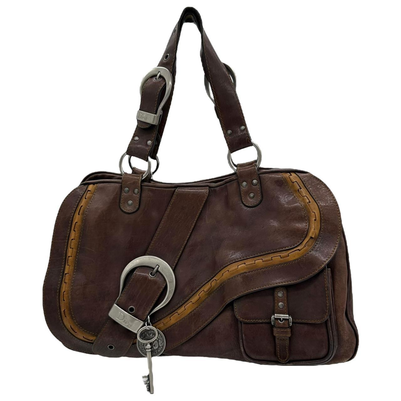 Christian Dior Brown Leather Gaucho Shoulder Bag - Outfit Repeater