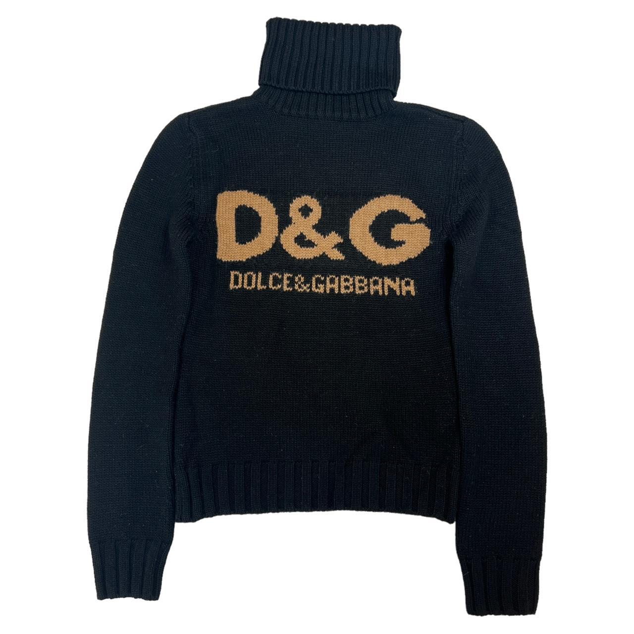Dolce & Gabbana Knit Logo Turtleneck Sweater - Outfit Repeater