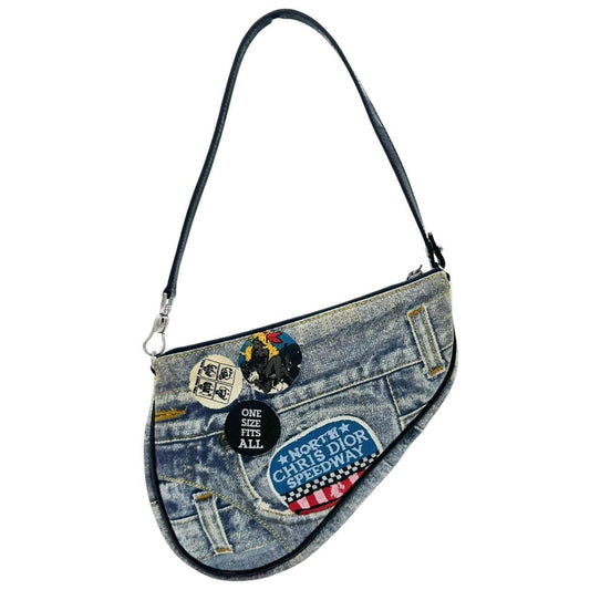 Christian Dior Speedway Patchwork Denim Mini Saddle Shoulder Bag - Outfit Repeater