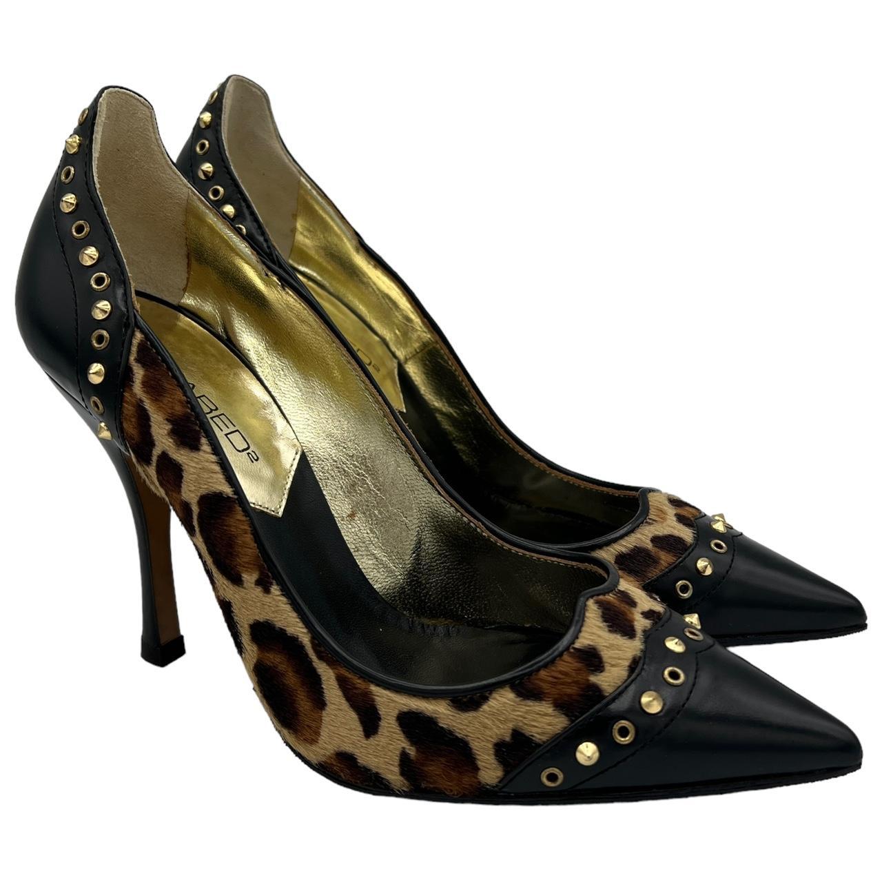 Dsquared2 Studded Leopard Print Heels