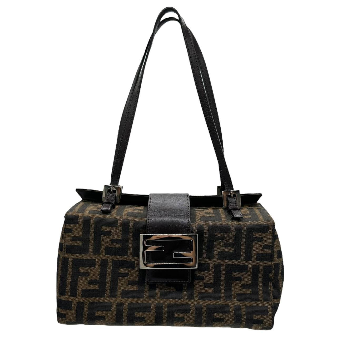 Fendi Zucca Monogram Rectangle Baguette Shoulder Bag - Outfit Repeater