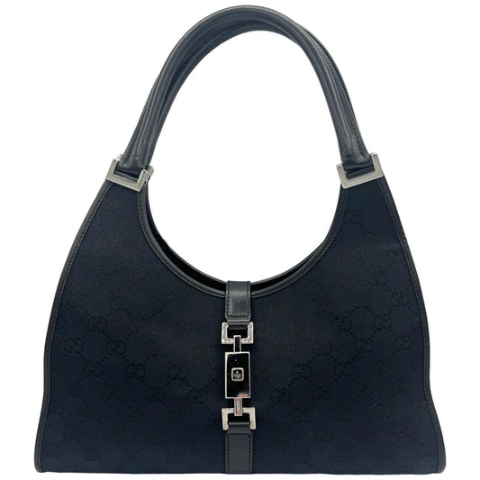 Gucci Black GG Monogram Canvas Shoulder Bag